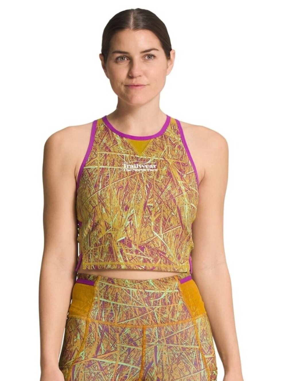 The North Face Trailwear QTM Bra Women's Performance Tank in Turquoise Blue